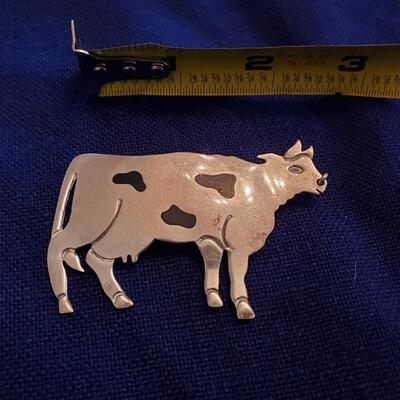Signed 925 Cow Pin