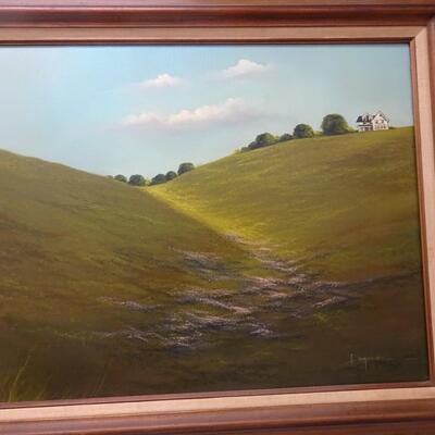 LOT 64. OIL ON CANVAS PAINTING BY DOMINGUEZ