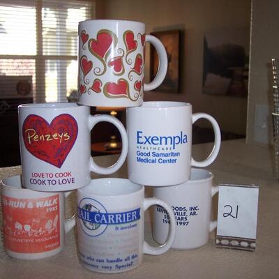 Lot of 6 coffee mugs