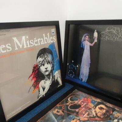LOT 214. FRAMED ALBUM COVERS (6)