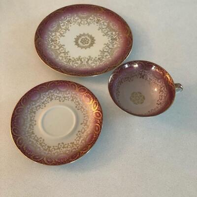 Bareuther Waldsassen Tea Cup, Saucer and Cake Plate