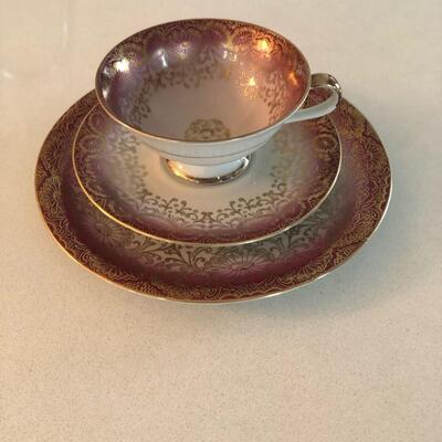 Bareuther Waldsassen Tea Cup, Saucer and Cake Plate