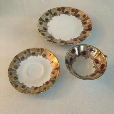 Bavaria Tea Cup with Saucer and Cake Plate