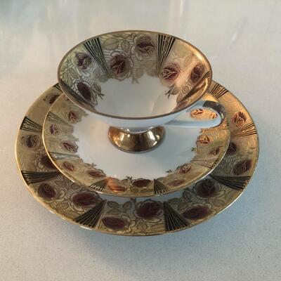 Bavaria Tea Cup with Saucer and Cake Plate