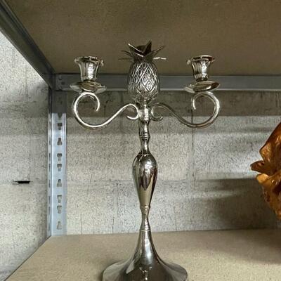 Silver Pineapple Candelabra