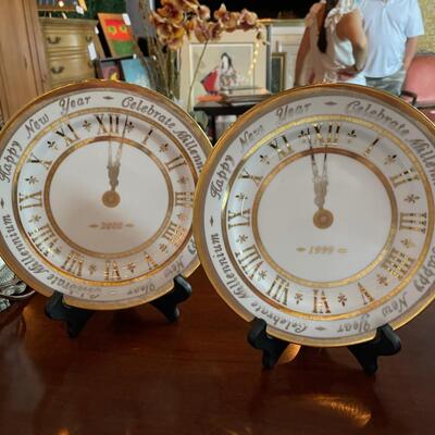 Y2K Commemorative Plates - 1999 & 2000