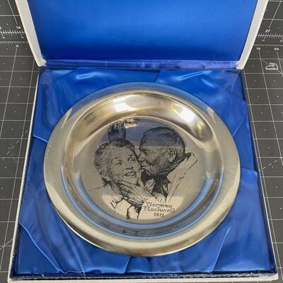 #6 1971 Franklin Mint Normal Rockwell Sterling Silver Plate 