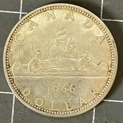#11 Canadian Silver Dollar 1966 Circulated 