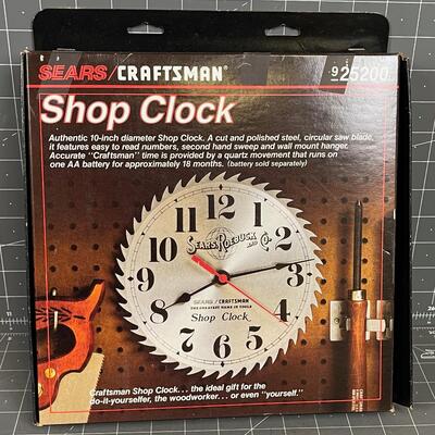#44 Craftsman Shop Clock New in the Box 