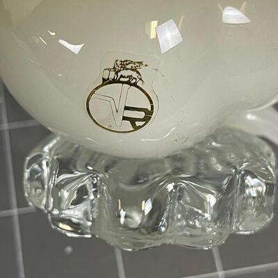 #45 Murano Glass Bird - Gold and White 