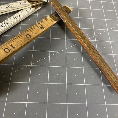 #46 Vintage Folding Rulers 
