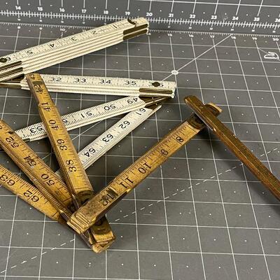 #46 Vintage Folding Rulers 