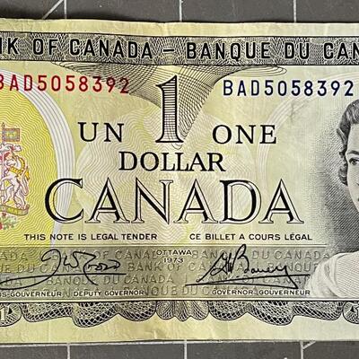 #65 Bank of Canada One Dollar 