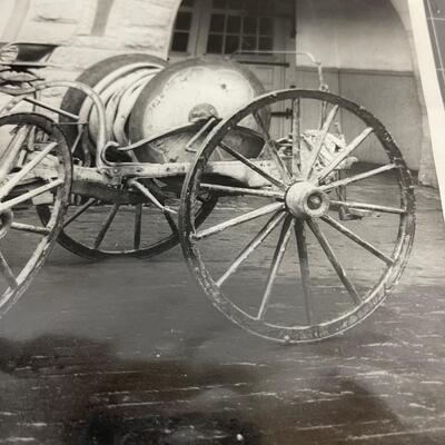 #73 Photo Graph of Antique Fire Wagon, Hose Carrier