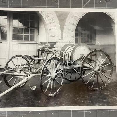 #73 Photo Graph of Antique Fire Wagon, Hose Carrier