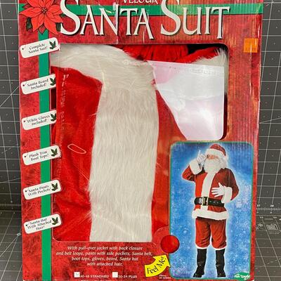 #127 Velour  Santa Suit NEW in the Box 