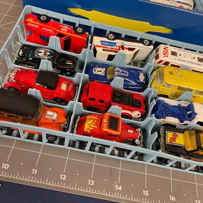 #170 Case full of Match Box and Hot Wheel Cars 