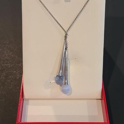 Lot 29: Vintage Double Drop Baccarat Necklace (Sterling)