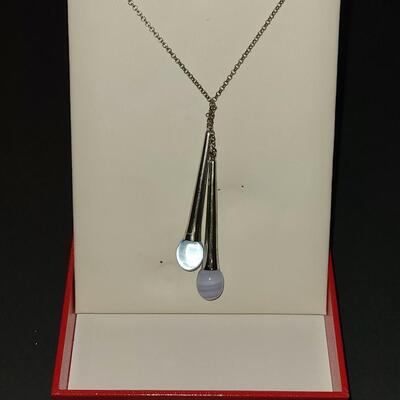 Lot 29: Vintage Double Drop Baccarat Necklace (Sterling)