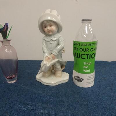 LOT 227. BOTTLE AND FIGURINE