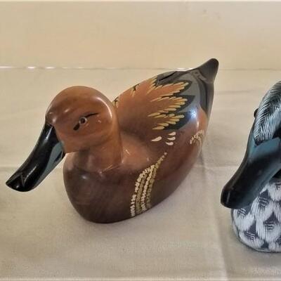 Lot #4  Lot of 3 Carved/Painted Ducks