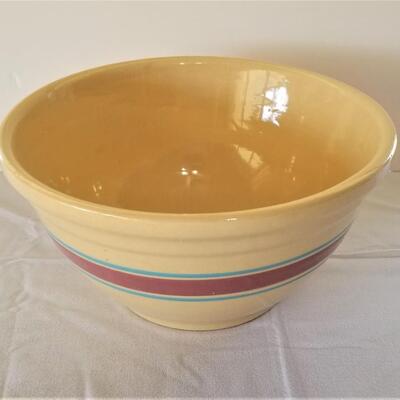 Lot #7  Vintage Yellow Ware Mixing Bowl