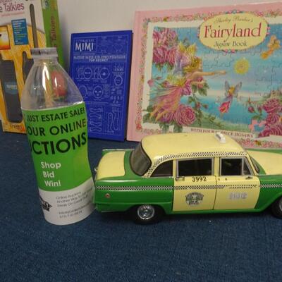 LOT 231. BOOKS, MODEL, TOY CAR AND WALKIE TALKIE SET