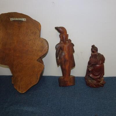 LOT 237. WOOD HOME DECOR ITEMS