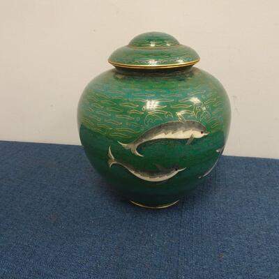 LOT 240 CLOISONNE URN