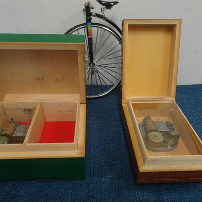 LOT 248. 1/10 SCALE BIKE MISSING ONE PEDAL AND TWO MUSIC BOXES