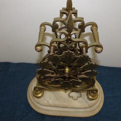 LOT 249. SKELETON TABLE CLOCK