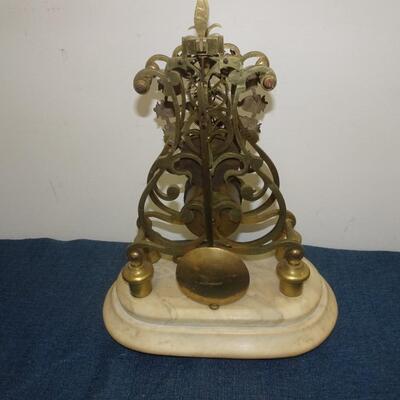 LOT 249. SKELETON TABLE CLOCK