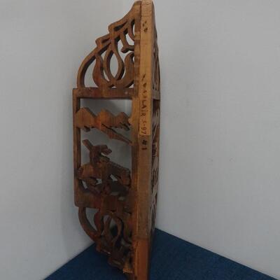 LOT 255. WOOD CARVED HOME DECOR