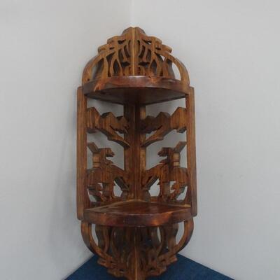 LOT 255. WOOD CARVED HOME DECOR