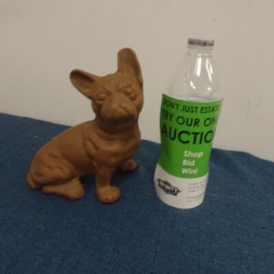 LOT 257. METAL DOG FIGURINE
