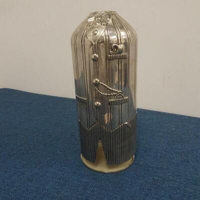 LOT 260. GODINGER SILVER PLATE TUXEDO WINE BOTTLE HOLDER