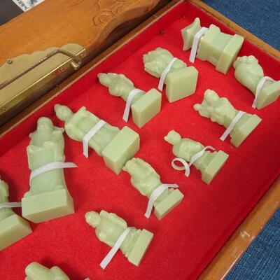 LOT 270. VINTAGE FOLDING CHESS BOARD