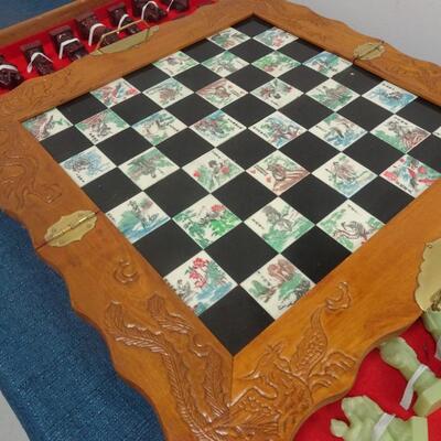 LOT 270. VINTAGE FOLDING CHESS BOARD
