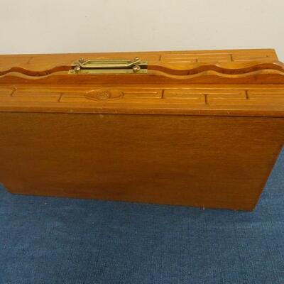 LOT 270. VINTAGE FOLDING CHESS BOARD