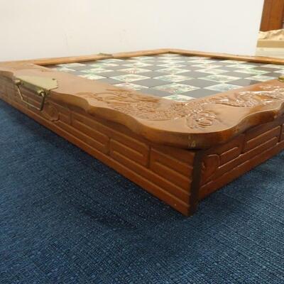 LOT 270. VINTAGE FOLDING CHESS BOARD
