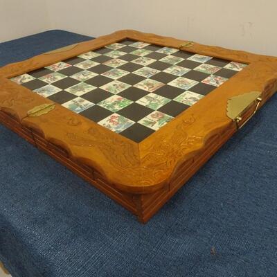 LOT 270. VINTAGE FOLDING CHESS BOARD