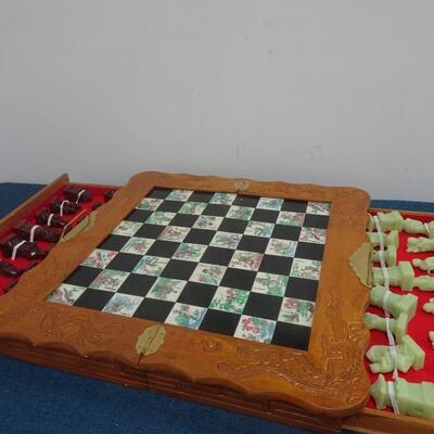 LOT 270. VINTAGE FOLDING CHESS BOARD
