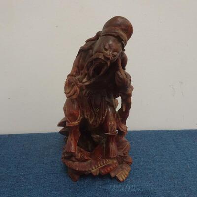 LOT 284 WOOD CARVED FIGURINE