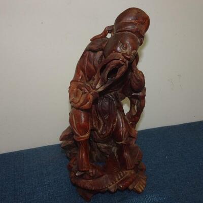 LOT 284 WOOD CARVED FIGURINE