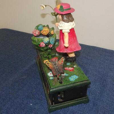 LOT 288. BUTTERFLY CAST IRON BANK