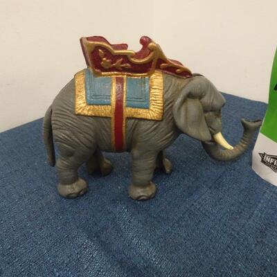 LOT 299. CAST IRON METAL ELEPHANT BANK