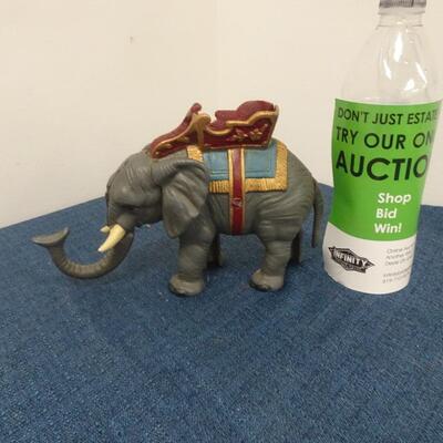 LOT 299. CAST IRON METAL ELEPHANT BANK