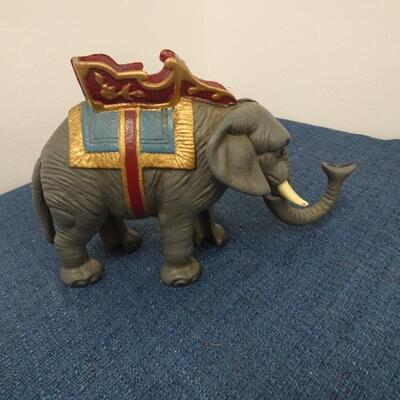LOT 299. CAST IRON METAL ELEPHANT BANK