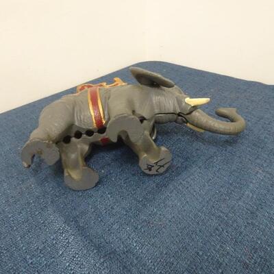 LOT 299. CAST IRON METAL ELEPHANT BANK