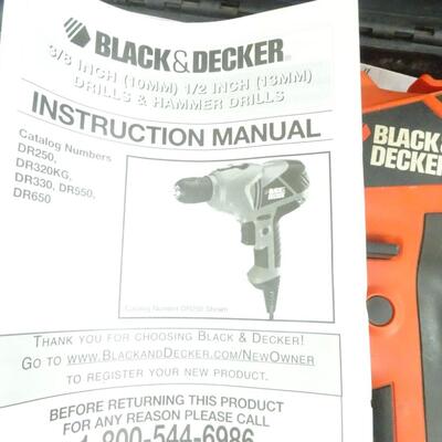 LOT 314. BLACK AND DECKER SANDER AND CORDED DRILL